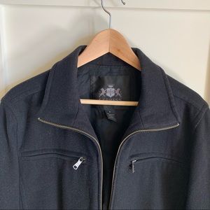 Express for Men Wool Coat Jacket, black